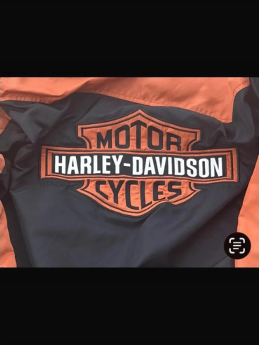 Harley-Davidson Black and Orange Motorcycle Performance Jacket